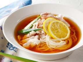 Pork Shabu Shabu Somen with Lemon