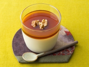 Soy Milk Pudding with Mitarashi Sauce