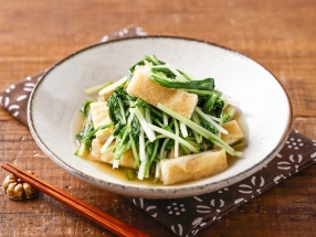 Simmered Mizuna and Aburaage